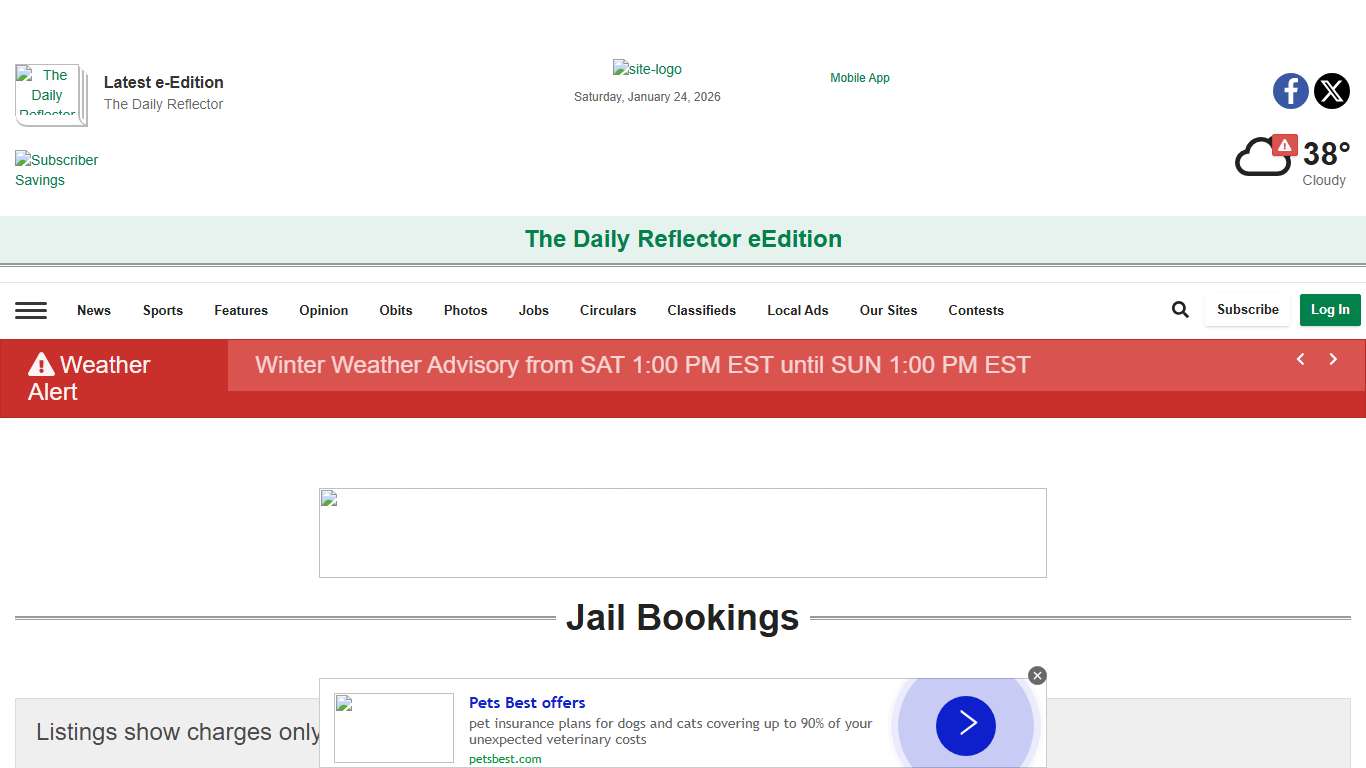 Jail Bookings reflector.com